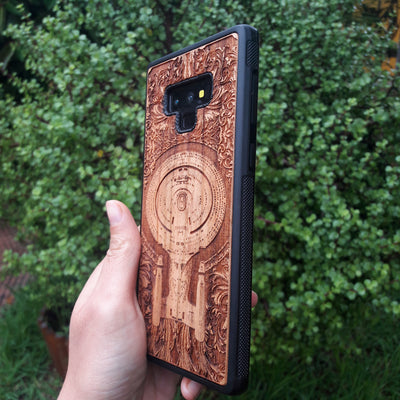 Intergalactic Ship VI Enterprise - Wood Phone Case Alien xenomorph HR Giger biomechanical engraved phone case