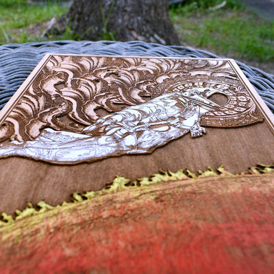 Handmade astronaut wall art, sci-fi and space-inspired decor.