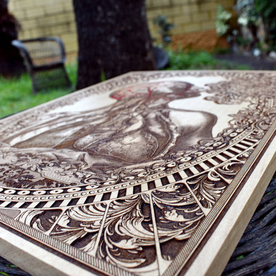 Medical school gift anatomical artwork on wood panel