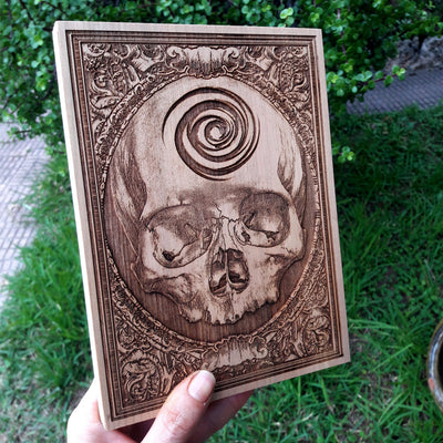 Handmade wooden artwork 'nan' – wood gift for 5 year anniversary, wedding present, gift for him or her, romantic handcrafted decor