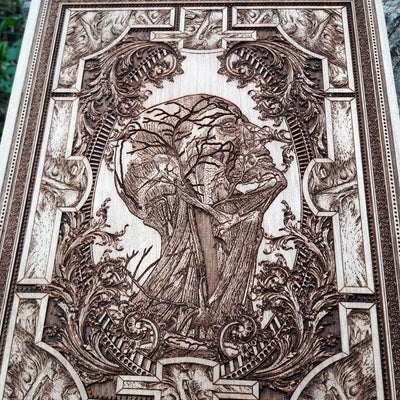 Handmade wooden artwork 'nan' – wood gift for 5 year anniversary, wedding present, gift for him or her, romantic handcrafted decor