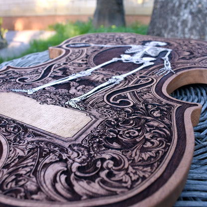 Custom gothic violin wall hanging, perfect wedding gift for alternative couples