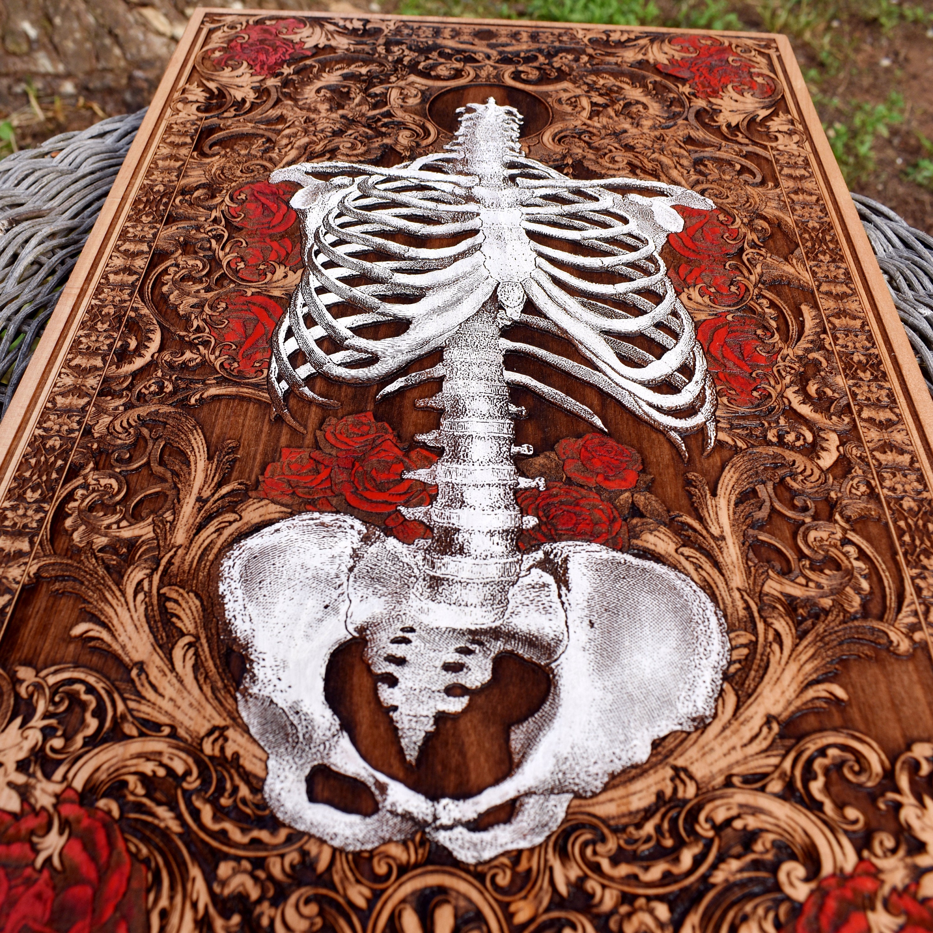 death woman skeleton art