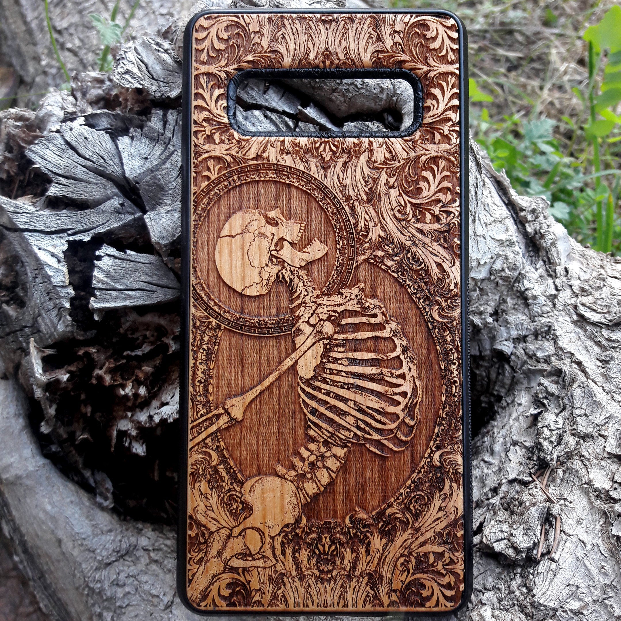 skeleton Wood Phone Case
