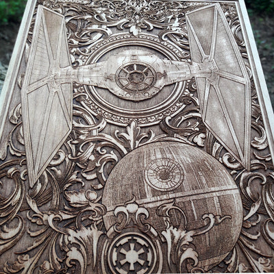 Handmade wooden artwork 'nan' – wood gift for 5 year anniversary, wedding present, gift for him or her, romantic handcrafted decor