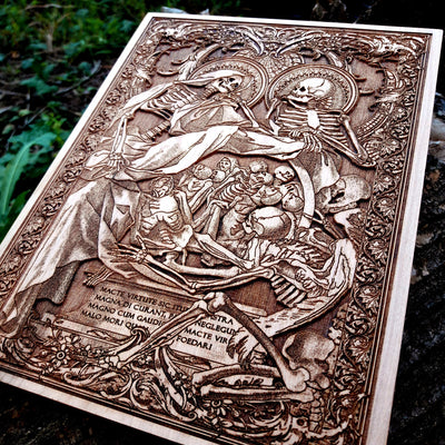 Handmade wooden artwork 'nan' – wood gift for 5 year anniversary, wedding present, gift for him or her, romantic handcrafted decor