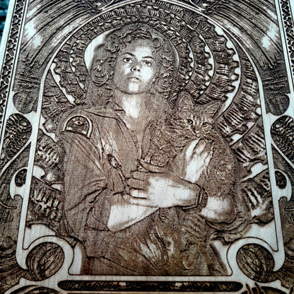Ellen Ripley Alien sci-fi horror wall art – detailed laser-engraved wood decor, ideal for collectors, anniversaries, & geek gifts.