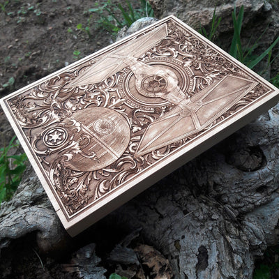 Handmade wooden artwork 'nan' – wood gift for 5 year anniversary, wedding present, gift for him or her, romantic handcrafted decor