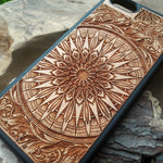 Load image into Gallery viewer, mandala wood phone cover
