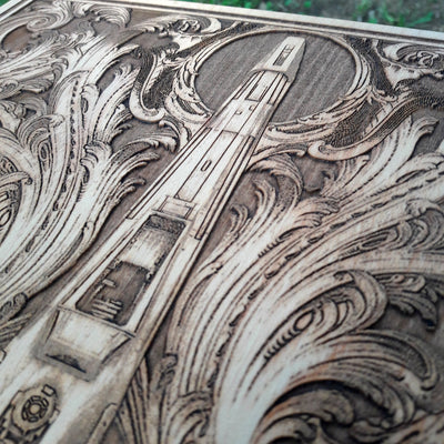 Intergalactic Ship I Star Wars - Large Star Wars engraved wood phone case