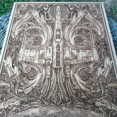 Intergalactic Ship I Star Wars - Large Star Wars engraved wood phone case