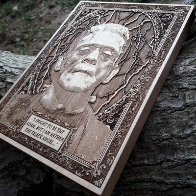 Handmade wooden artwork 'nan' – wood gift for 5 year anniversary, wedding present, gift for him or her, romantic handcrafted decor