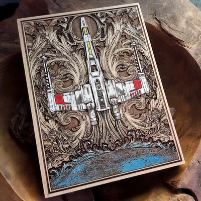 Handmade wooden artwork 'nan' – wood gift for 5 year anniversary, wedding present, gift for him or her, romantic handcrafted decor