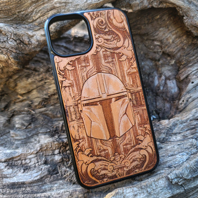 Star Wars Mandalorian helmet phone case for iPhone & Galaxy models