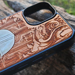 Load image into Gallery viewer, iPhone &amp; Samsung Galaxy Wood Phone Case - Star Wars Artwork &quot;Mandalorian&quot; Hand Painted
