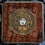 Load image into Gallery viewer, Medusa Wood Wireless Charger Hand Painted

