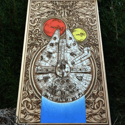 Intergalactic Ship II Star Wars  - Extra Large Star Wars engraved wood phone case