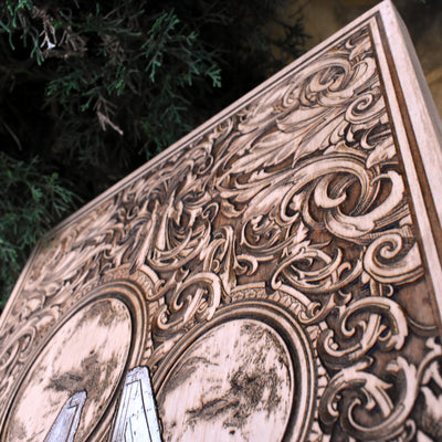 Intergalactic Ship V Star Wars - Extra Large Star Wars engraved wood phone case