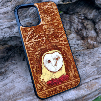 crafted wooden phone case