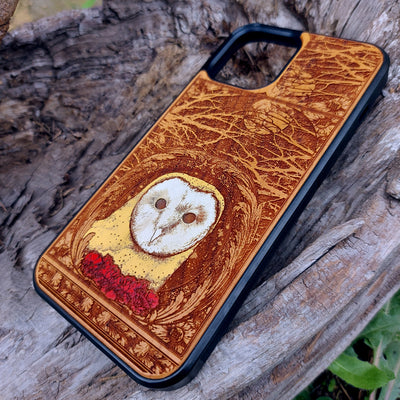 crafted wooden phone case