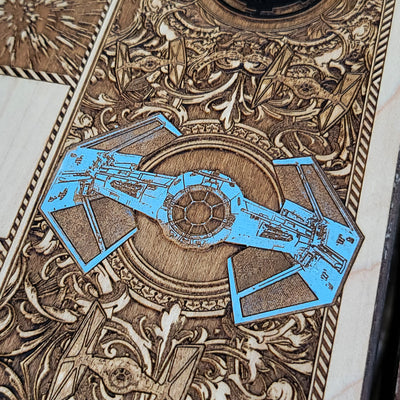 Sci Fi Star Wars  Chess Board - Tournament Size Star Wars engraved wood phone case