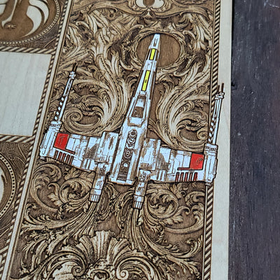 Sci Fi Star Wars  Chess Board - Tournament Size Star Wars engraved wood phone case