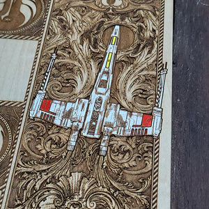 Star Wars Chess & Checkers Set Tournament Size Wood Board Game - 2.12" – 54 mm Square