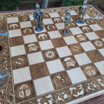 Load image into Gallery viewer, Star Wars Chess &amp; Checkers Set Tournament Size Wood Board Game - 2.12&quot; – 54 mm Square

