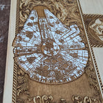Load image into Gallery viewer, Star Wars Chess &amp; Checkers Set Tournament Size Wood Board Game - 2.12&quot; – 54 mm Square
