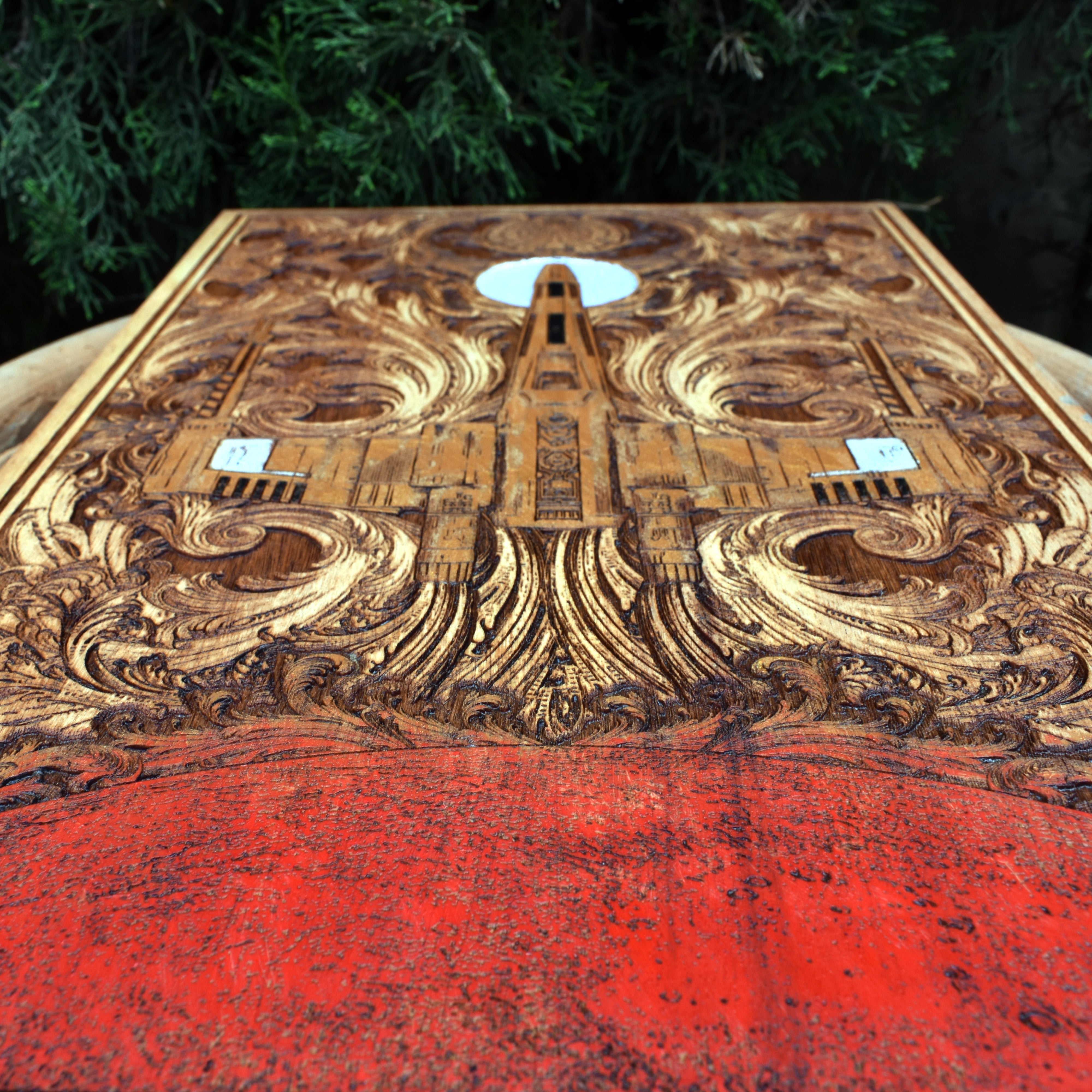 Intergalactic Ship X Star Wars - Large Cedar Wood - Hand Painted