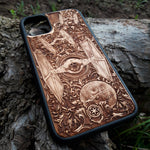 Load image into Gallery viewer, tie fighter wood phone case
