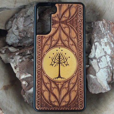 Wood phone case with custom symbol design for iPhone & Samsung Galaxy. Laser-engraved for a unique, personalized look, compatible with iPhone ,15, 14, 13, 12, 11 Pro Max Mini & Samsung Galaxy S, S24, S23, S22, S21, S20 Ultra Plus Note 20.