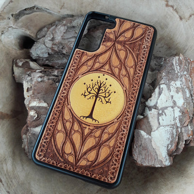 Wood phone case with custom symbol design for iPhone & Samsung Galaxy. Laser-engraved for a unique, personalized look, compatible with iPhone ,15, 14, 13, 12, 11 Pro Max Mini & Samsung Galaxy S, S24, S23, S22, S21, S20 Ultra Plus Note 20.