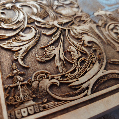 Intergalactic Ship VI Star Wars - Medium Hand Painted Star Wars engraved wood phone case