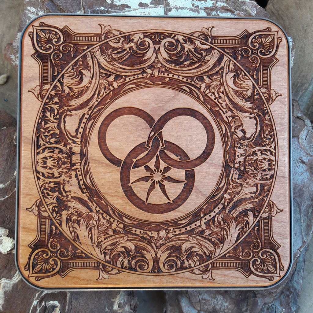 Wheel of Time symbol engraved